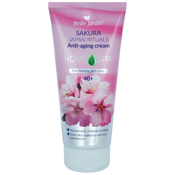 Антивіковий крем для обличчя та тіла Belle Jardin Home Spa Sakura Japan Rituals 40+, 200 мл (5907582908616)