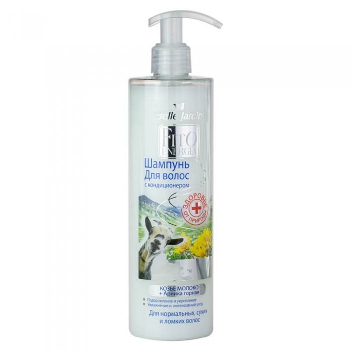 Шампунь-кондиціонер для сухого та ламкого волосся Belle Jardin Fito Energia Козяче молоко і Арніка гірська 400 мл (5907582902836)