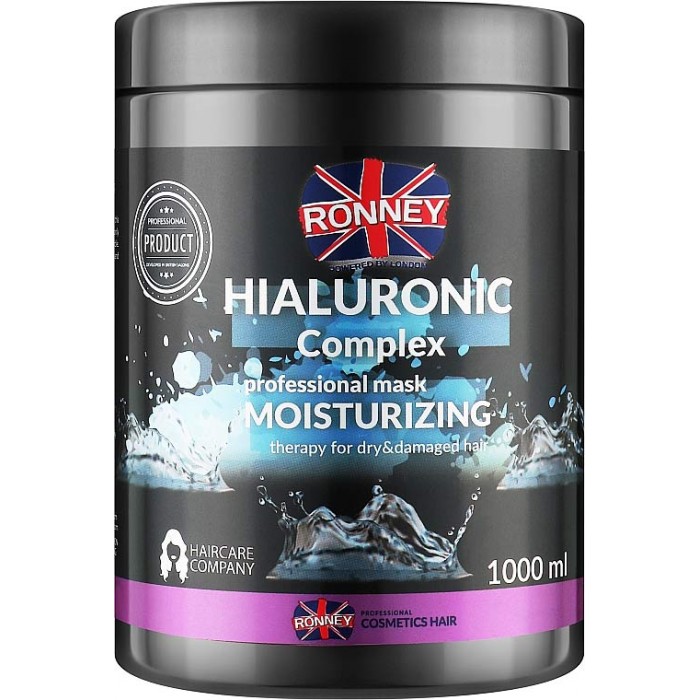 Маска з гіалуроновою кислотою RONNEY HIALURONIC COMPLEX для сухого та пошкодженого волосся 1000 мл (5060589154773)