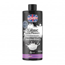 Шампунь з протеїнами RONNEY CLASSIC LATTE PLEASURE для всіх типів волосся 1000 мл (5060589154636)