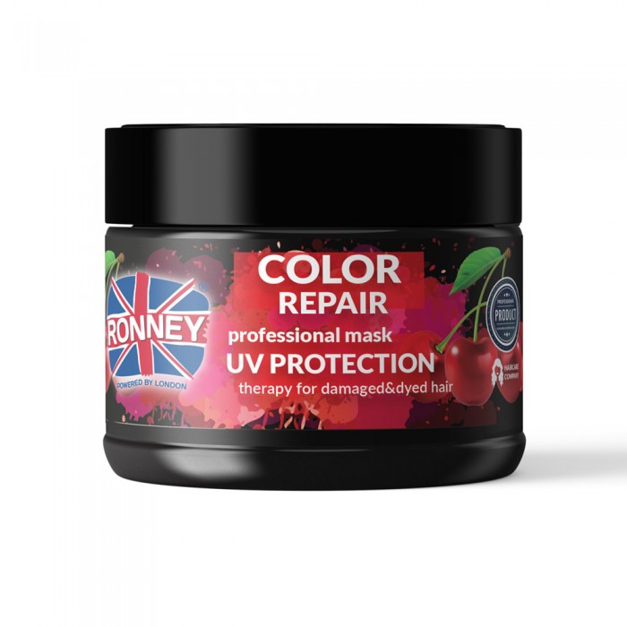 Маска Захист кольору для пофарбованого волосся RONNEY COLOR REPAIR CHERRY з UV фільтром 300 мл (5060589155800)