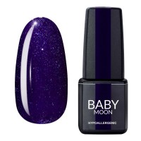 Гель лак Baby Moon Dance Diamond Gel polish №009 фіолетовий з сріблястим шиммером 6 мл (5908254001628)