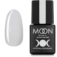 Гель-лак MOON FULL color Gel polish №202 білий напівпрозорий з блискітками 8 мл (5908254187858)