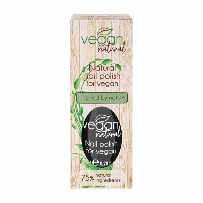 Лак для нігтів Vegan Natural №15 чорний (5906942670156)