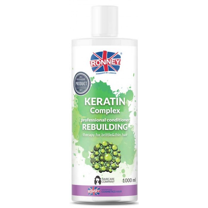 Кондиціонер відновлюючий RONNEY KERATIN COMPLEX для тонкого та ламкого волосся з кератином 1000 мл (5060589155008)