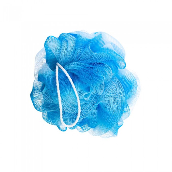 Мочалка для душу Бантик двоколірна біло-блакитна (2000001854976)