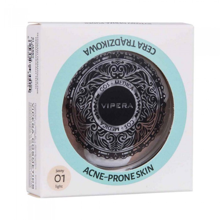 Компактна рисова пудра для шкіри з акне Vipera Cos-Medica Smooth Finish №01 light, 13 г (5903587430015)