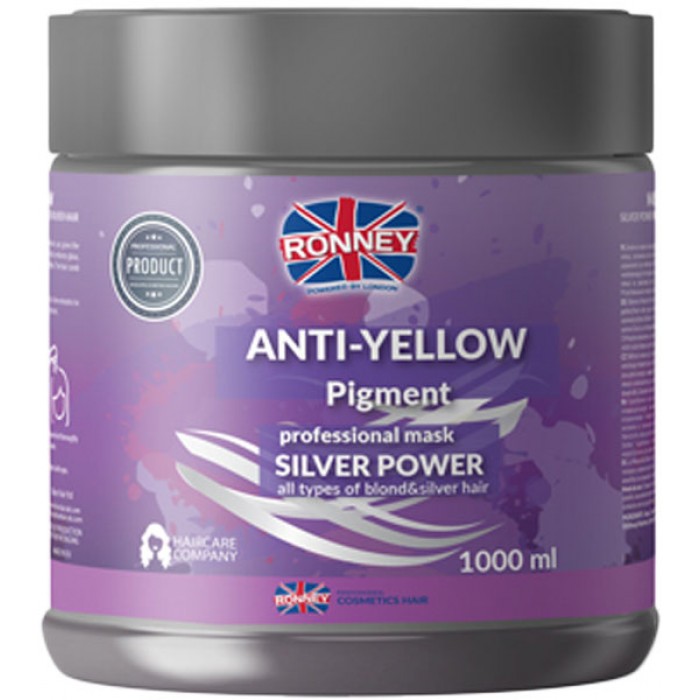 Маска для волосся RONNEY Professional SILVER POWER Anti-Yellow Pigment 1000 мл (5060589155244)