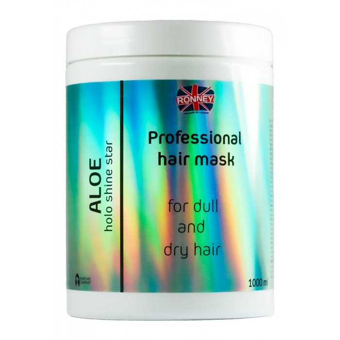 Зволожуюча маска RONNEY HoLo Shine Star Aloe для тьмяного та сухого волосся 1000 мл (5060589156913)