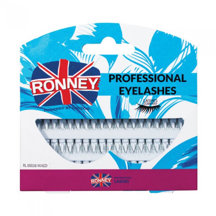 Накладні вії RONNEY Professional Eyelashes 00038 пучки по 5 волосків без вузла RL (5060589150546)