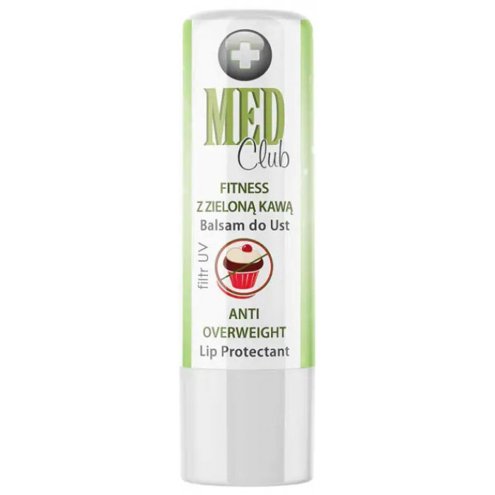 Бальзам для губ Vipera Med Club 06 Фітнес із зеленою кавою, 4 г (5903587043062)