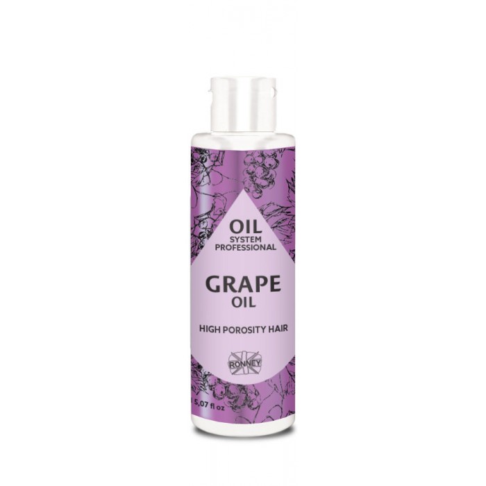 Олія для волосся з високою пористістю Ronney Professional Oil System Grape, 150 мл (5060589159525)