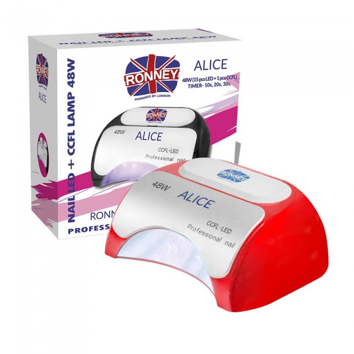 Лампа для маникюра RONNEY ALICE Nail Lamp CCFL + LED 48w (GY-LCL-015D) Red (5060589158443)