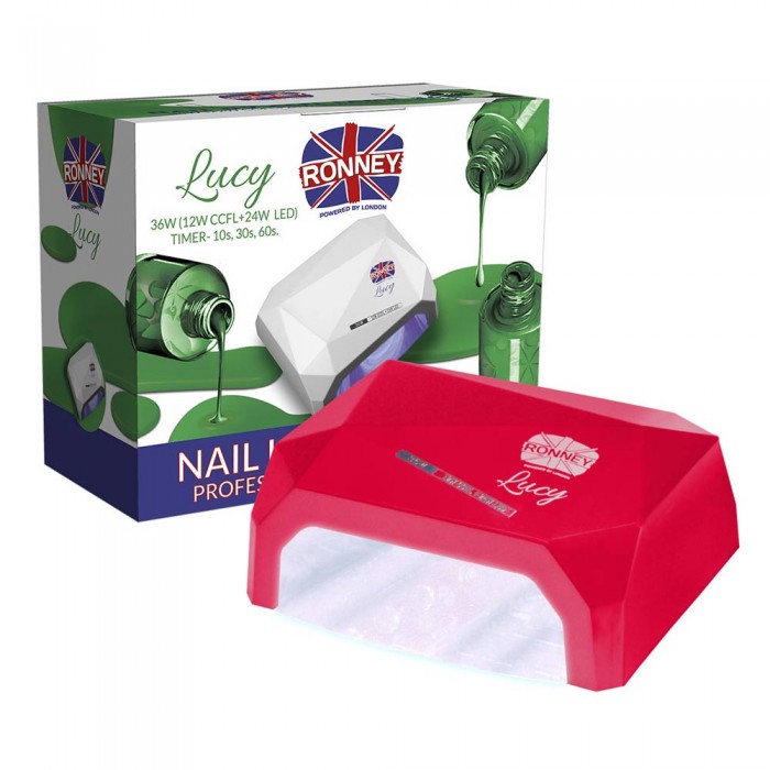 Лампа для манікюру Ronney Lucy CCFL + LED 36w (GY-LCL-021) Red (5060589158511)