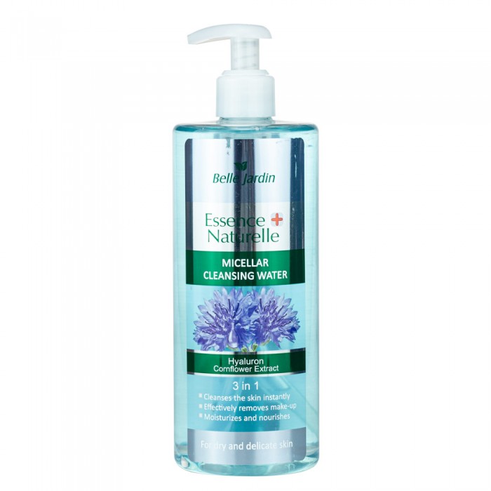 Міцелярна очищаюча вода Belle Jardin Essense Naturelle Гіалурон + екстракт Василька, 500 мл (5907582908517)