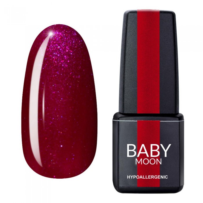 Гель лак Baby Moon Burgundy Gel polish №007 морозна вишня 6 мл (5908254001345)