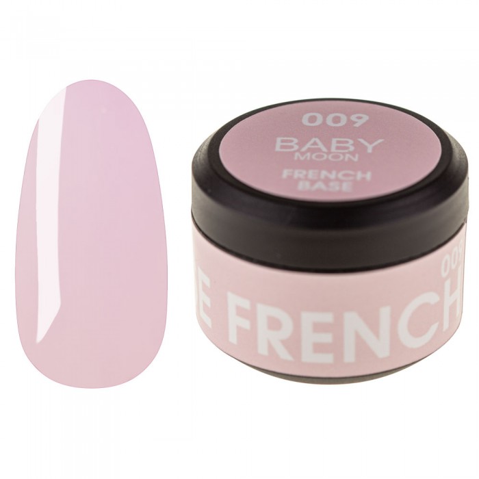 Rubber Base French Baby Moon №009 ніжно бузковий 15 мл (5905123016875)