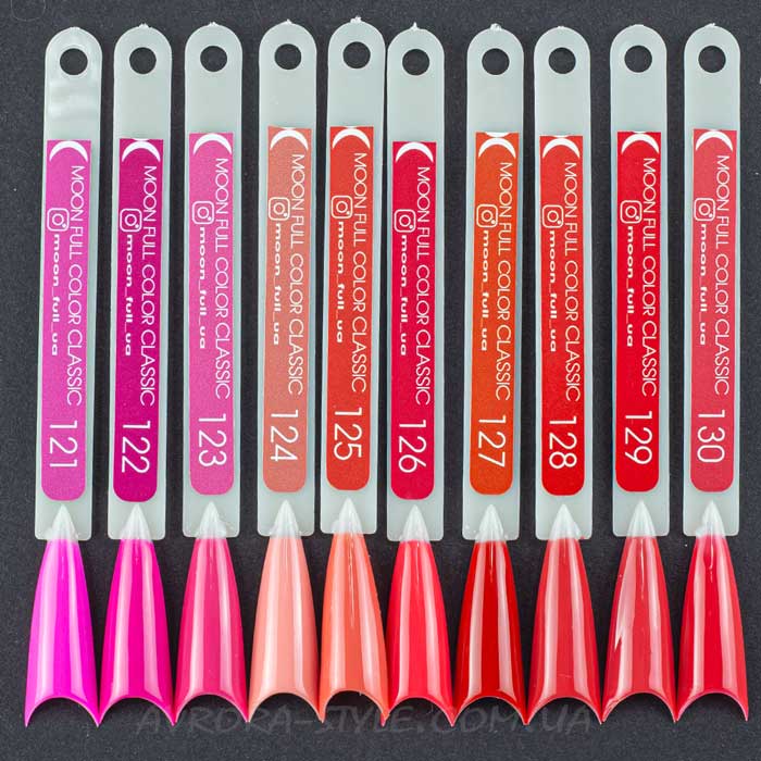 Гель-лак MOON FULL color Gel polish №127 червоно-помаранчевий темний 8 мл (5908254187087)