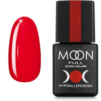 Гель-лак MOON FULL color Gel polish №128 карміновий червоний 8 мл (5908254187094)