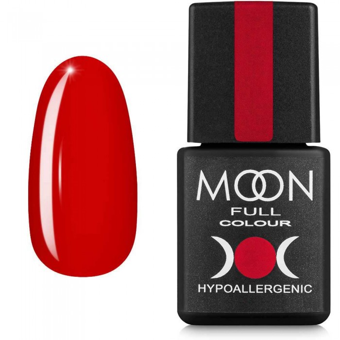 Гель-лак MOON FULL color Gel polish №136 вогняно-червоний 8 мл (5908254187179)