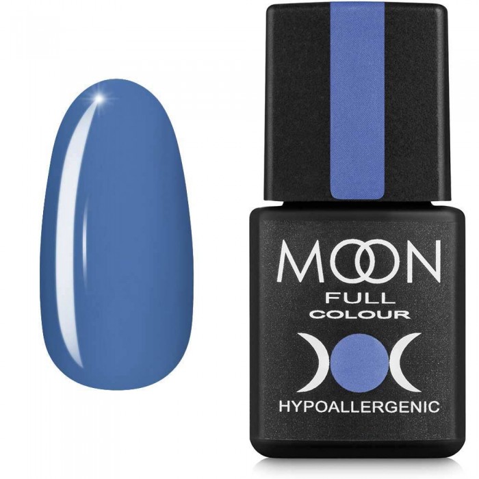 Гель-лак MOON FULL color Gel polish №154 блакитний із сірим підтоном 8 мл (5908254187353)