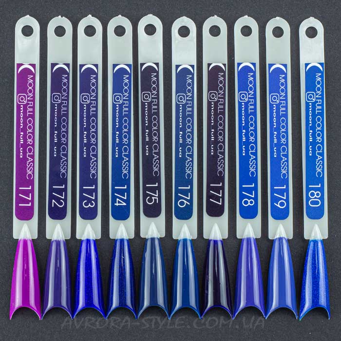 Гель-лак MOON FULL color Gel polish №175 синій димчастий 8 мл (5908254187568)