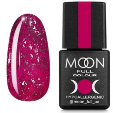 Гель-лак Moon Full Diamond №02 рожевий з сріблястим глітером (5908254188220)