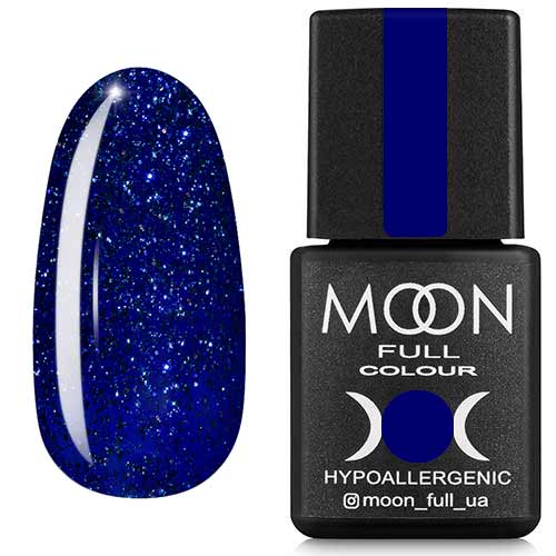 Гель-лак Moon Full Diamond №14 насичений синій глітер (5908254188343)