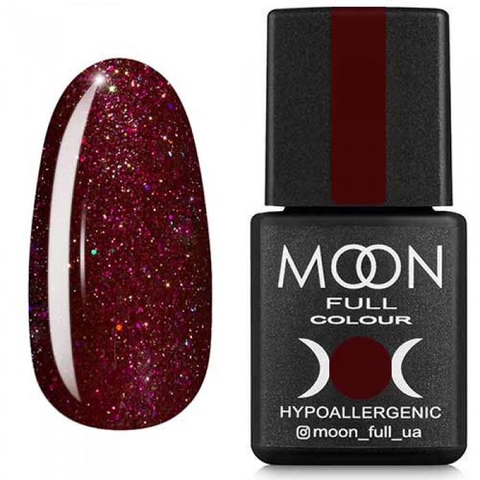 Гель-лак Moon Full Diamond №19 сливовий з рожевим шиммером (5908254188398)