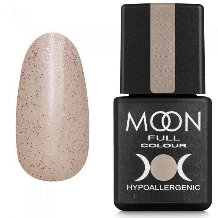Гель-лак MOON FULL Opal color Gel polish №503 бежевий напівпрозорий з дрібним рожевим шиммером 8 мл (5908254189005)