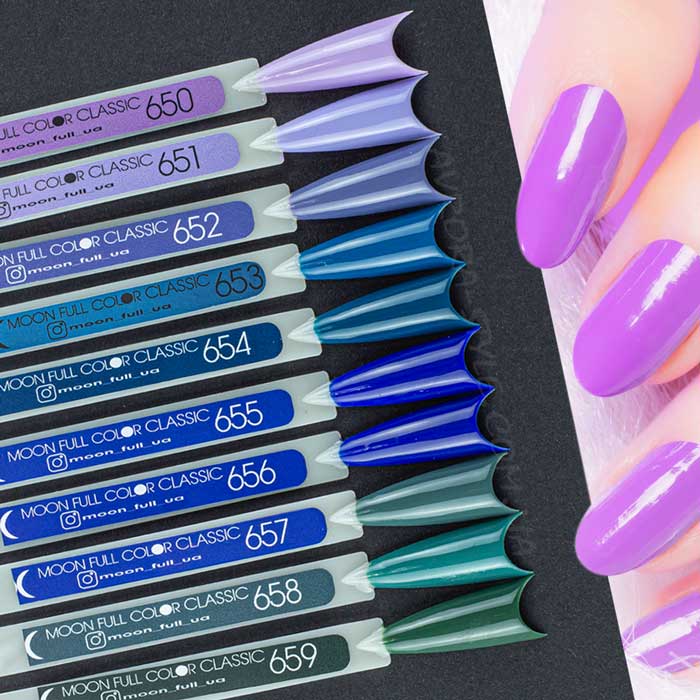 Гель-лак MOON FULL color Gel polish №653 фаянсовий світлий 8 мл (5908254190155)