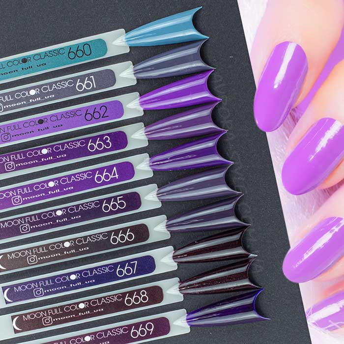 Гель-лак MOON FULL color Gel polish №667 шоколадно-сливовий 8 мл (5908254190292)