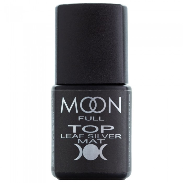 MOON FULL Toп Leaf Silver Matt 8 мл без липкого шару (5908254191893)