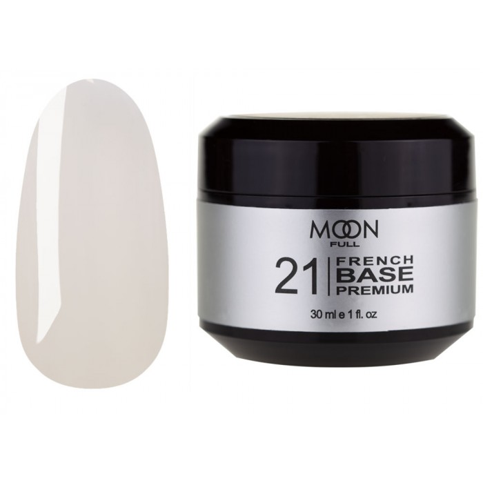 База для нігтів Moon Full Base French Premium №21 білий дим 30 мл (5908254002106)