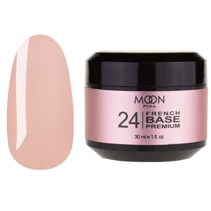 База для нігтів Moon Full Base French Premium №24 бежево-рожевий 30 мл (5908254002137)