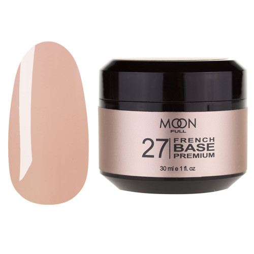 База для нігтів Moon Full Base French Premium №27 бежевий 30 мл (5908254002168)