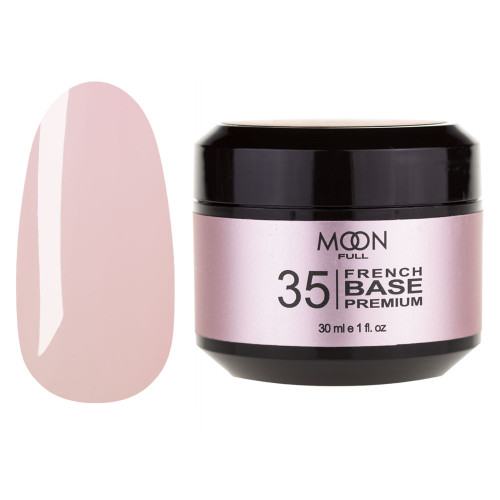 База для нігтів Moon Full Base French Premium №35 ніжно-рожевий 30 мл (5908254002243)