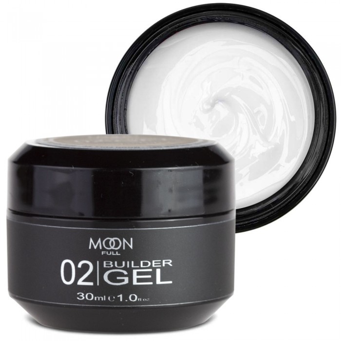 Моделюючий гель Moon Full Builder Gel №02 білий 30 мл (5905123014635)