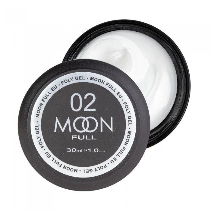 Полігель для нарощування нігтів Moon Full Poly Gel № 02 Молочно-білий 30 мл (5905123014697)