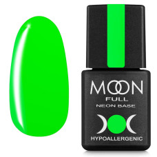 Неонова база для нігтів Moon Full Neon Rubber Base №03 світло-зелена 8 мл (5905123014529)