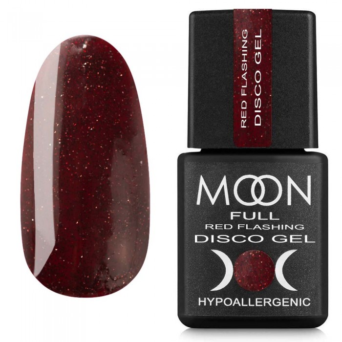 Світловідбиваючий Disсo Gel Moon Full Red Flashing № FD08, 8 мл (5905123016974)