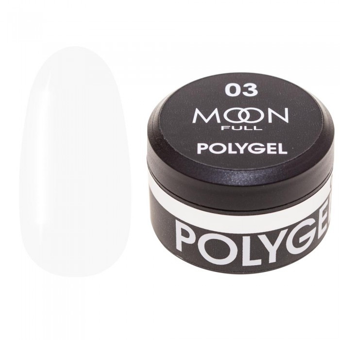Полігель для нарощування нігтів Moon Full Poly Gel №03 Прозорий 15 мл (5905123016370)
