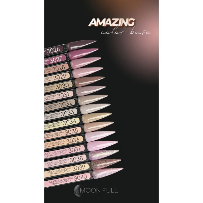 Кольорова база для нігтів MOON FULL Amazing Color Base № 3035, 12 мл (5905123017551)