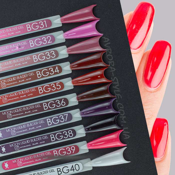 Рідкий гель Moon Full Liquid Builder Gel для зміцнення та моделювання нігтів № BG34, 15 мл (5905123022081)