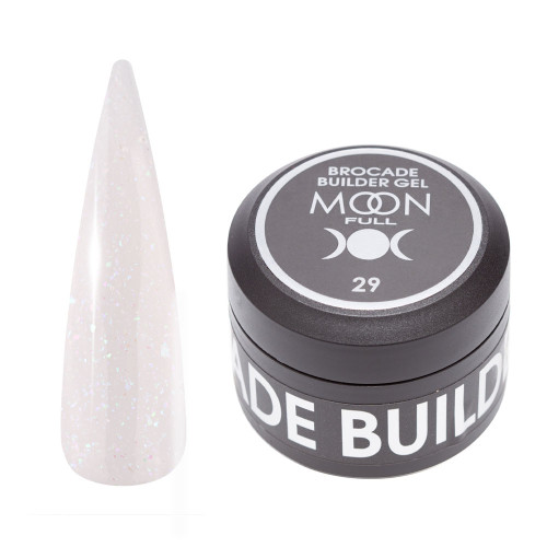 Гель для нарощування нігтів Moon Full Brocade Builder Gel з поталлю №29, 30 мл (5905123023118)