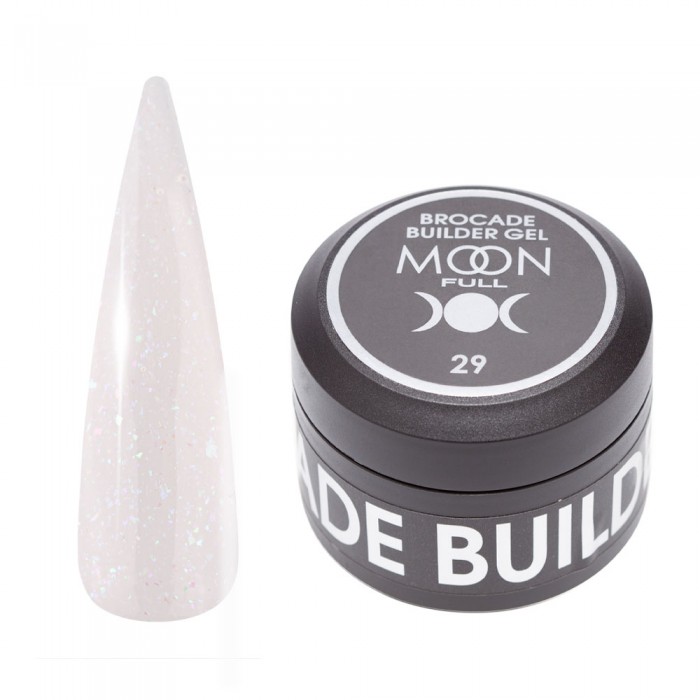 Гель для нарощування нігтів Moon Full Brocade Builder Gel з поталлю №29, 30 мл (5905123023118)