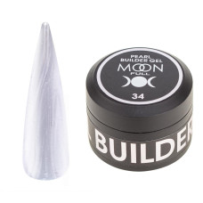 Моделюючий гель Moon Full Perl Builder Gel №34 Срібний шовк 30 мл (5905123023316)
