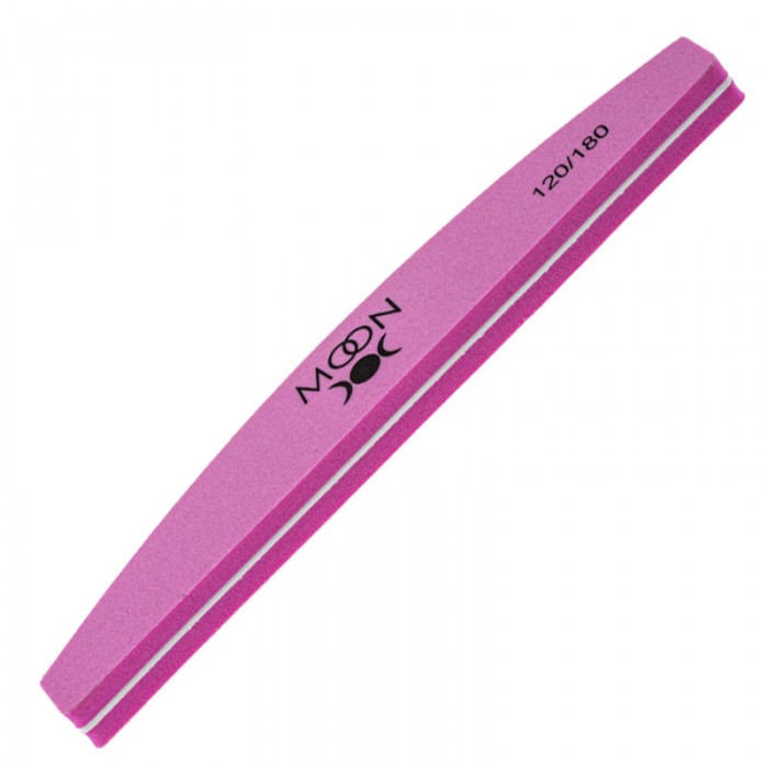 Пилка-баф для нігтів Moon Full Pink 120/180 півмісяць (2000001894279)