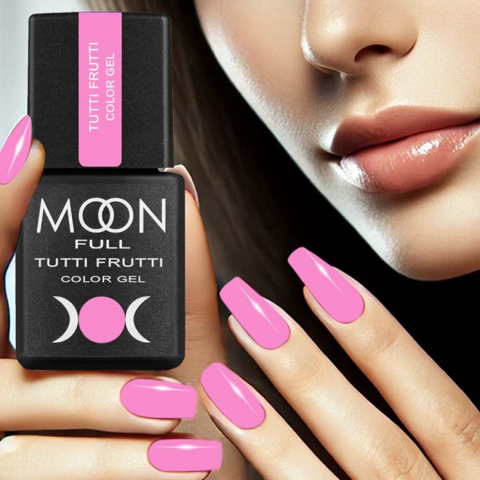 Гель лак Moon Full Tutti Frutti Color Gel №931 яскраво-рожевий, 8 мл (5905123023897)