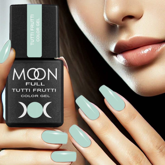 Гель лак Moon Full Tutti Frutti Color Gel №936 світло-м'ятний, 8 мл (5905123023941)